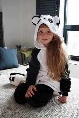 Пижама Панда серый GREANZH - пижама детская из флиса