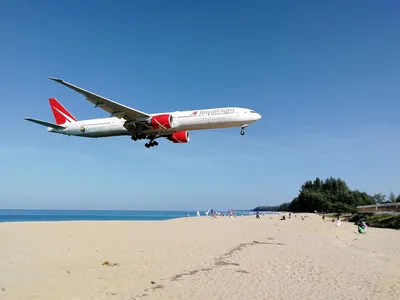 Отзыв о Пляж Май Кхао (Таиланд, Пхукет) | Когда самолет пролетает над тобой  захватывает дух...