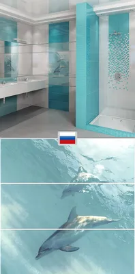 Плитка в ванную с дельфинами фото 