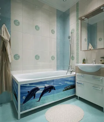 Ванна с дельфинами | Bathroom, Bathtub