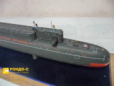Макет подводной лодки проекта 667 БДР \"Кальмар\" длина модели 50 см