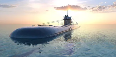 Французская подводная лодка под водой» — создано в Шедевруме