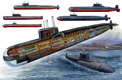 ПЛ в разрезе - Модели подводных лодок - Подводные лодки, надводные корабли  в масштабе.