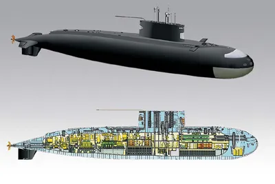 40016 ARK-models 1/400 Подводная лодка проект 877 «Палтус» / «Варшавянка»  :: Сборные модели :: Флот :: ARK-models :: 1/400