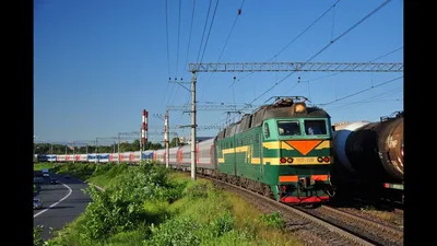 ЧС7-228 с поездом \"Сочи\" №115 СПб-Адлер (RZD) - YouTube