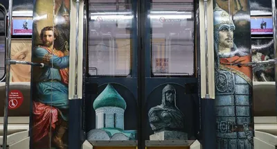 По московскому метро поехал поезд в честь святого Александра Невского -  Православный журнал «Фома»