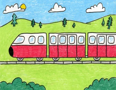 Поезд Детьми Отправляется Путешествие Векторная Иллюстрация Страница  Раскраски Векторное изображение ©janista 197101996