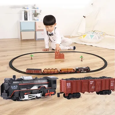 Модель поезда с паровым отлитым под давлением, игрушечный поезд-локомотив,  обучающая ретро-игрушка-поезд для рождественского подарка для девочек |  AliExpress