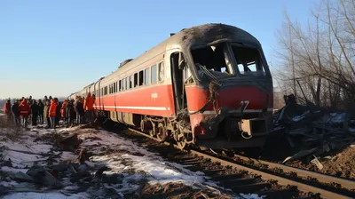 Поезд Пермь-Адлер застрял в снегу под Саратовом