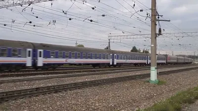 ЧС7-035 с поездом 010М \"полонез\" Варшава-Москва - YouTube