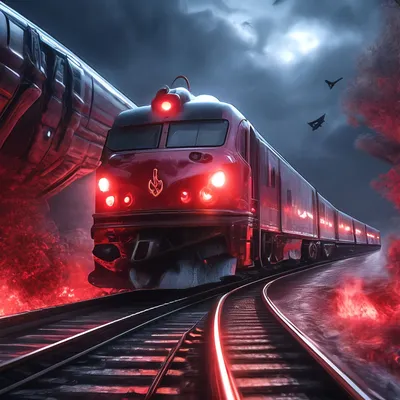 Поезд призрак едет на большой …» — создано в Шедевруме
