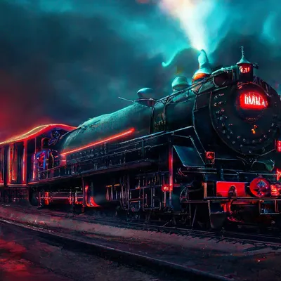 Поезд призрак. большой призрачный …» — создано в Шедевруме