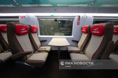 Новый интерьер поезда \"Сапсан\" - РИА Новости, 17.12.2019