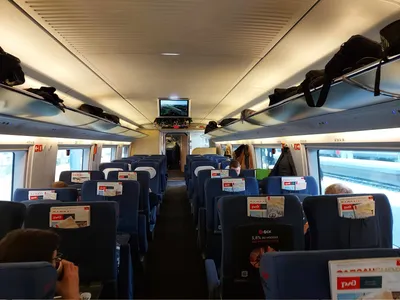 Как выглядит эконом-класс в \"Сапсане\"? Проехались на скоростном поезде из  Москвы в Питер (отзыв) | TrueStory Travel | Дзен