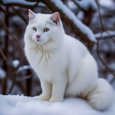 Полярный кот. гибрид кота и белого…» — создано в Шедевруме