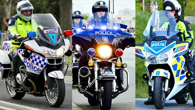 Фото полицейских мотоциклов в формате JPG - быстрое скачивание