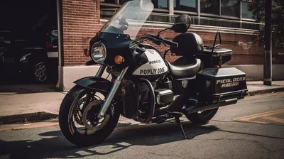 Полицейский мотоцикл в высоком разрешении для скачивания
