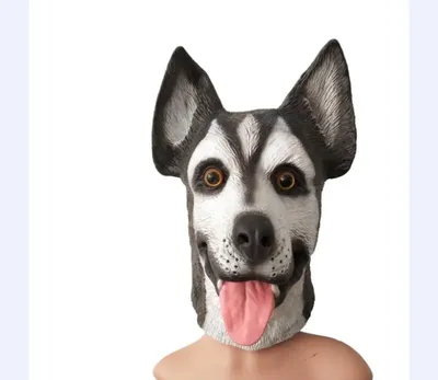 Бумажная маска собаки «Королевский корги»