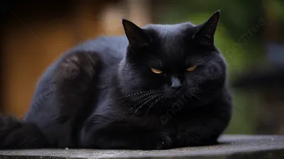 Черный кот сибирской породы» — создано в Шедевруме