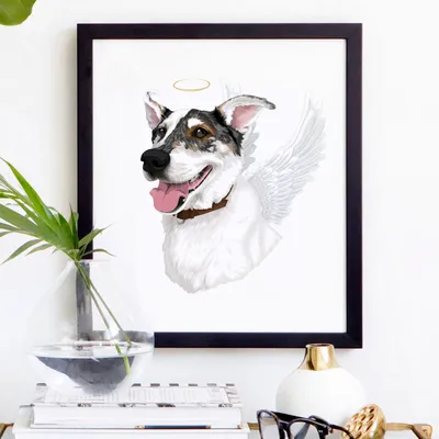 Мемориальный подарок Портрет собаки: нарисовано художниками  вручную.................................