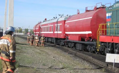 Пожарный поезд в Кошурниково приведен в повышенную готовность