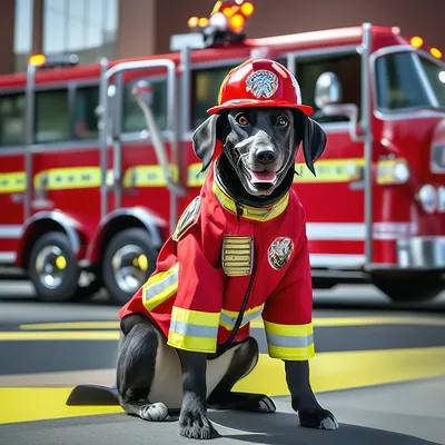Пожарный собаки стоковое фото. изображение насчитывающей шлем - 27392320