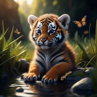 Милые тигрята арт - 72 фото