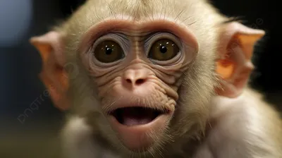 у маленькой обезьяны с открытым ртом открыты глаза, смешные картинки  уродливых обезьян, смешной, обезьяна фон картинки и Фото для бесплатной  загрузки