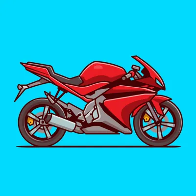 Изображение мотоцикла в арт-стиле: рисунок на iPhone в качестве обоев