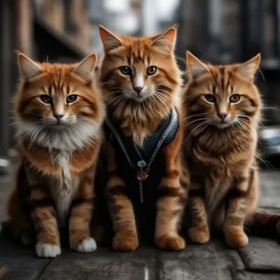 Банда котов, профессиональное фото, …» — создано в Шедевруме