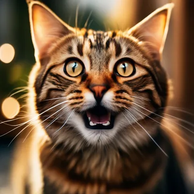😜😂Joyful Cat😆😝 Радостный кот, …» — создано в Шедевруме