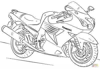 Раскраска мотоцикла 