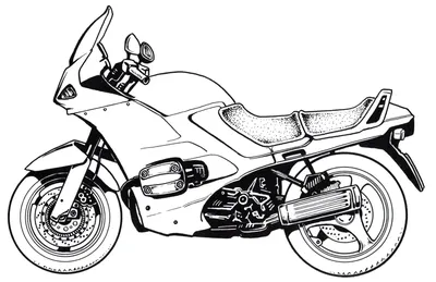 Изображение мотоцикла: красочный рисунок на рабочий стол