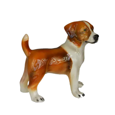 Купить фарфоровую статуэтку собаки Джек рассел с туфлей, Royal Doulton,  Великобритания, вт пол. 20 века по низким ценам - Старивина