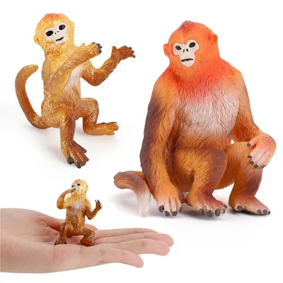 Игрушечная модель обезьяны, модель животного в джунглях, набор игрушек в  виде обезьяны, в комплекте Chimpanzee, Мандрель, модели гиббонсов, игрушки  для детей | AliExpress