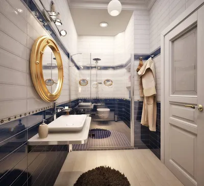 Дизайн интерьера ванной и санузла: 100 проектов в различных стилях  Санкт-Петербург