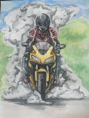 Красочные рисунки мотоциклов в формате JPG, PNG, WebP