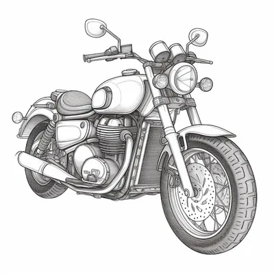 Уникальные рисунки мотоциклов в различных форматах
