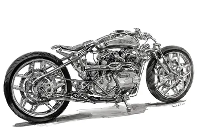 Погрузитесь в мир рисунков на мотоциклах с этим удивительным фотоальбомом
