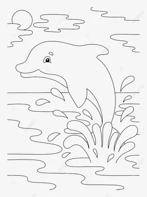 рисунок милый голубой дельфин в стиле каракулей PNG , рисунок дельфина,  Линия, животное PNG картинки и пнг рисунок для бесплатной загрузки