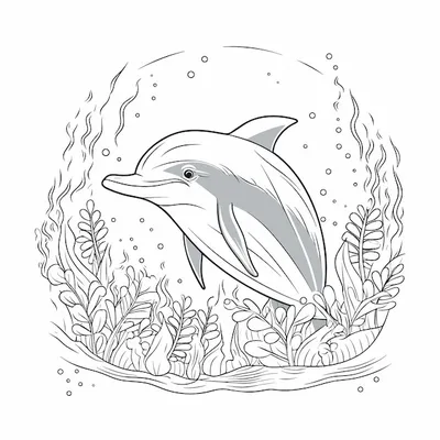 рисунок милый дельфин плещется в воде PNG , рисование воды, всплеск рисунок,  рисунок дельфина PNG картинки и пнг рисунок для бесплатной загрузки