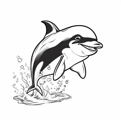 Дельфин волшебный. Иллюстрация дельфина в интернет-магазине Ярмарка  Мастеров по цене 50 ₽ – QQBA0BY | Иллюстрации и рисунки, Каменск-Шахтинский  - доставка по России