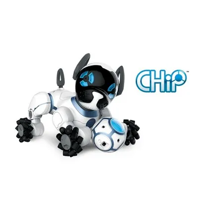 Купить собака-робот интерактивная «Чаппи», звуковые и световые эффекты,  ходит цвет золотой, цены на Мегамаркет