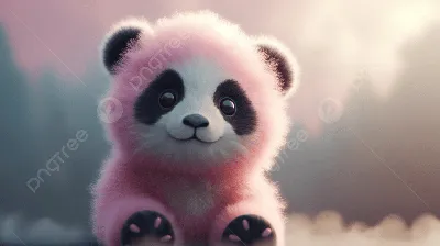 Pink Panda Bear Wallpaper Hd Wallpaper Background, Panda, Pink Fur, Cotton  Candy Clouds Background Image And Wallpaper for Free Download