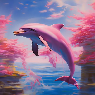 В мире есть розовые дельфины. Посмотрите на них прямой сейчас