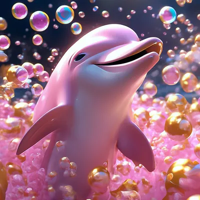 Надувная фигура Розовый дельфин 53x18x29см купить в 55опторг (АВ01365) по  цене 75 руб.