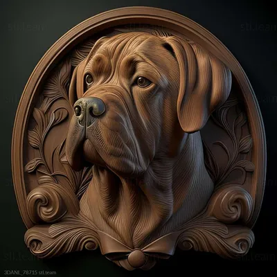 Природа и животные - Русская салонная собака 1, NATURE_4345 | 3D модель для  ЧПУ станка