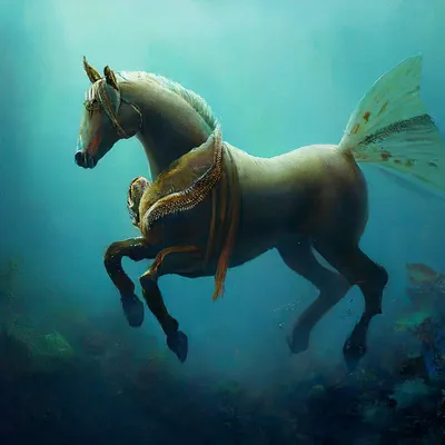 Рыба-конь, гипер эстетично, …» — создано в Шедевруме