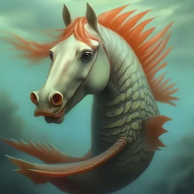 Рыба-конь, рыба с головой лошади» — создано в Шедевруме