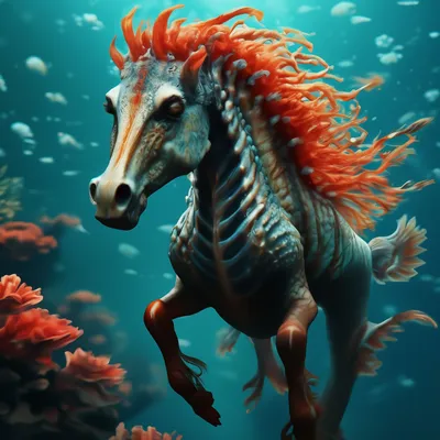 Гибрид рыба-лошадь» — создано в Шедевруме